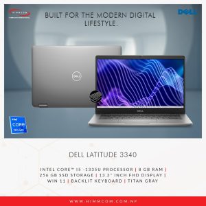 Dell latitude 3340 intel core i5-13gen 8GB RAM 512GB NVMe SSD 360° Rotate Touch 14.0″ FHD Display